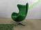 Fotel Egg Chair długi włos 43 zielony