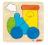 GOKI puzzle w ramce drewniane lokomotywa 2+