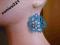 Kolczyki turkusowe-frywolitka.