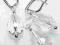Komplet kolczyki wisiorek kryształ srebro 925