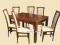 Piękny nowoczesny zestaw, stół 140x80 i 6 krzeseł