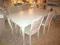 stylowy stół z krzesłami rustik prowansja biały