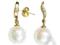 Złote kolczyki z perłą, perła, perły złoto FE0251G