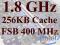 P4 1.8GHz/256KB Cache/400MHz FSB S.478 + PASTA