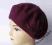 Beret wełniany 100%damski Woolmark SALE fioletowy