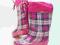 Kalosze dziecięce AMERICAN CLUB,kratka fuksja r.28