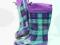 Kalosze dziecięce AMERICAN CLUB,kratka fiolet r.30