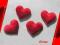 Bajeczne puszyste czerwone serca -kartki,dekoracje