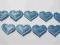 WZ-13  Cudowne niebieskie tłoczone serduszka