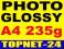 100x FOTO PREMIUM PAPIER PHOTO GLOSSY A4 235g HQ