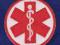 VAR RATOWNICTWO - Naszywka ESKULAP  6,6  czerwony