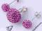 KOMPLET SREBRNY RÓŻOWE KAMIENIE SWAROVSKI PROMOCJA