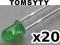 Dioda LED 3mm zielona (20 szt.) /0558-20