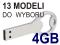 50 x pendrive, pamięci USB 4GB + logo, 13 modeli
