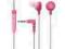 Zestaw słuchawkowy do SMARTPHONE STEREO d.pink
