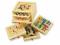 zestaw 5 gier, gry planszowe drewniane, mini