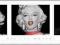 MARILYN MONROE - RED DRESS TRIO plakat 91.5x30.5cm