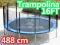 EXTRA MOCNA TRAMPOLINA +SIATKA Drabinka 488cm 16FT