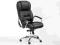 Wygodny obrotowy fotel biurowy FOSTER czarny skóra