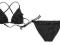 H&M strój bikini czarny falbanka 36S / 38 M