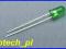 LED 5mm 50mcd ZIELONA matowa 10szt. (1192)