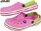 Klapki różowe~CROCSIKI idealne na basen 7106~R.34