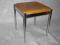 Taboret metal, chromowany design lat 70 (2)