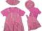 CzasNaj komplet SUKIENKA BLUZECZKA KAPELUSZ 86 róż