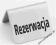 TABLICZKA INFORMACYJNA rezerwacja zest.4szt