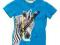 H&M bluzka T-shirt 86/92 niebieski zebra