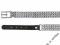 OBROŻA ŁAŃCUSZEK METAL/SKÓRA 3 RZĘDY 60cm TX-21831