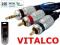 Kabel JACK wtyk - 2x RCA wtyk VITALCO BLISTER 1,5m