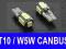 Żarówka W5W T10 CANBUS 9 LED postojówki