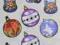 Boże narodzenie Stickersy nalepki kolorowe bombki