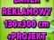 BANER REKLAMOWY 130 x 300 cm - z super projektem
