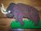 Drewniane, malowane PUZZLE dla dzieci 11el.- MAMUT