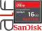 KARTA PAMIĘCI SANDISK CF 16GB ULTRA 30MB/s WYS 24H