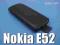 NOKIA E52 etui czarna skóra Verona Pull UP + F