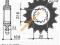 zebatka przednia SunStar do YZF TDM XJ - 16 zebow