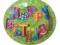 Talerzyki zielone Happy Birthday 6 szt