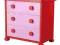 IKEA MAMMUT Komoda, 3 szuflady, różowy, czer  IKEA