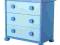 IKEA MAMMUT Komoda, 3 szuflady,niebieski  IKEA