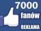 Reklama Facebook fani fanpage 7000 fanów +Gratis