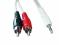 Kabel 3.5mm Mini Jack => 2x Chinch 0,2m Wa-Wa