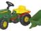 TRAKTOR ROLLY TOYS KID JOHN DEERE + PRZYCZEPA