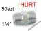 NYPEL 1/4'' REDUKCJA 50szt GWINT ZEWNĘTRZNY HURT