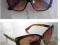 Kocie okulary RETRO brązowe KOTY cat eye vintage