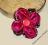 broszka - różowy kwiat - Pracownia FloArt