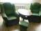 Komplet wypoczynkowy sofa,dwa fotele,ława,pufy