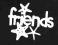 FRIENDS napis scrapbooking (0006) 2szt